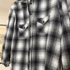Woman’s Black and White Plaid Christian Shirt
